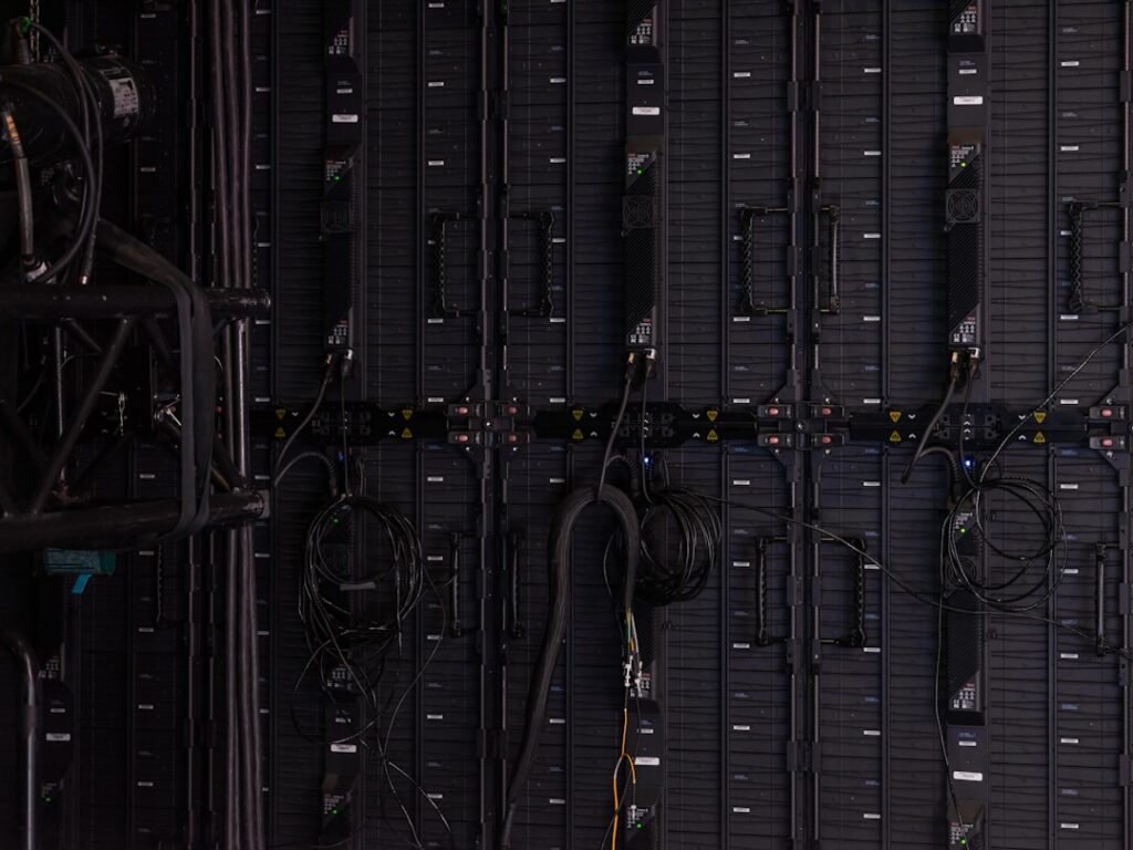 batching — a close-up of a server room