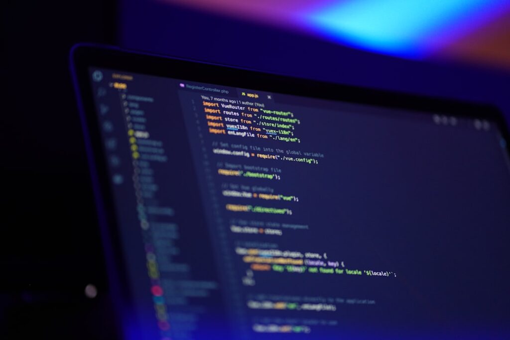 llm signals — laptop screen displaying colorful code