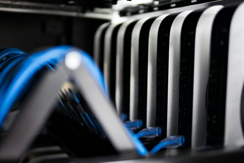 kubernetes — a close up of a bunch of wires in a rack